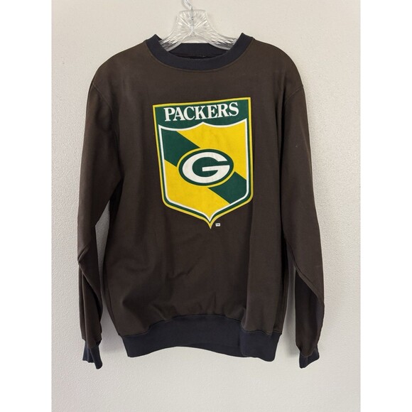 Rare Vintage Insignia Sport Green Bay Packers Crewneck Medium Pullover Brown - Picture 1 of 14